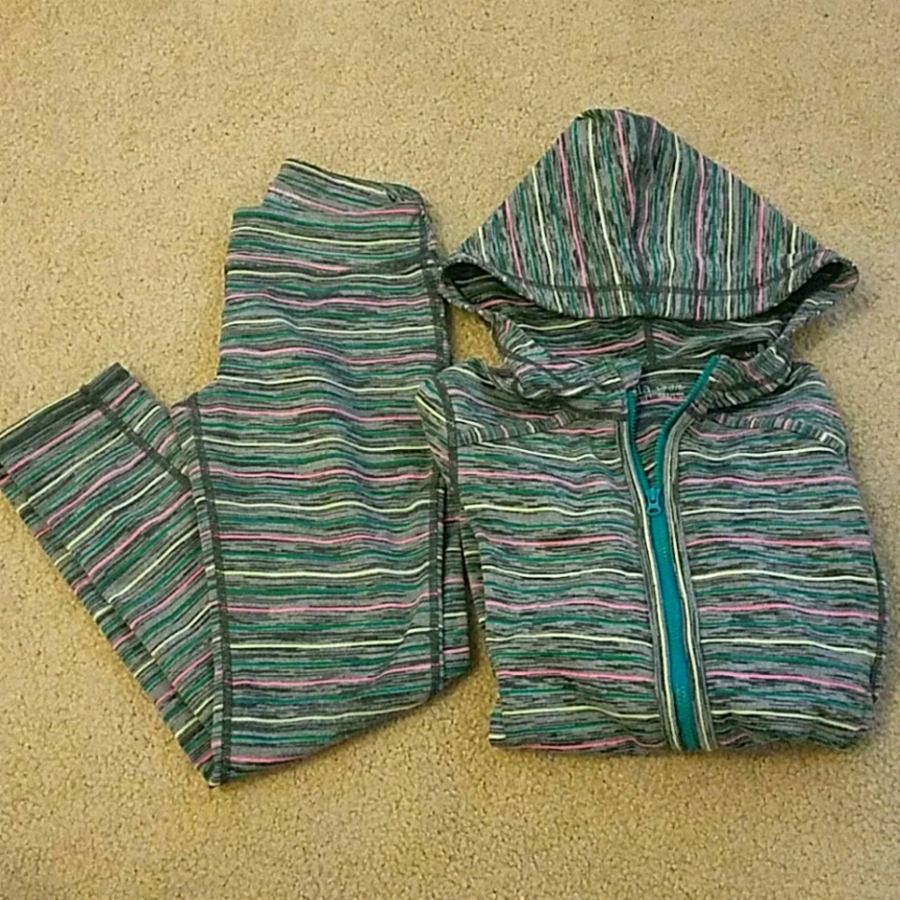 Zella girl jacket and leggings set